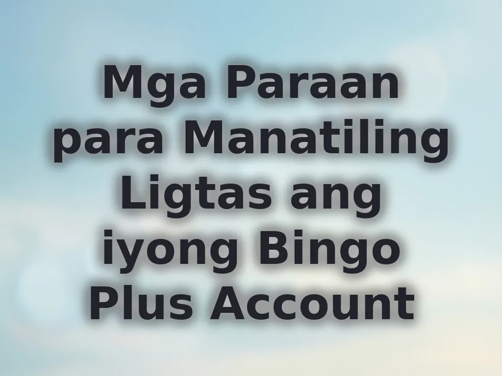 Account security tips